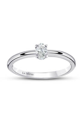 0.20 Karat Pırlanta Oval Tektaş Yüzük