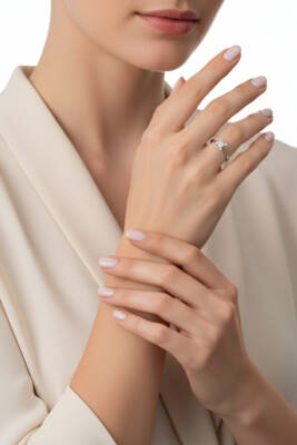 0.60 Karat Pırlanta Tektaş Yüzük - 3