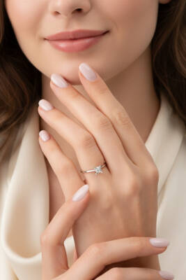 0.70 Karat Pırlanta Tektaş Yüzük - 3